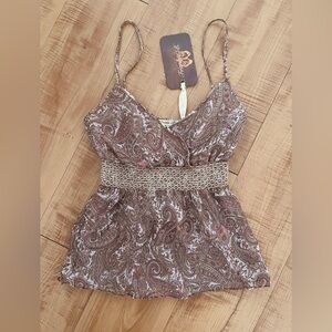 Frankie B. 100% Silk Cami Top Brand New with Tag